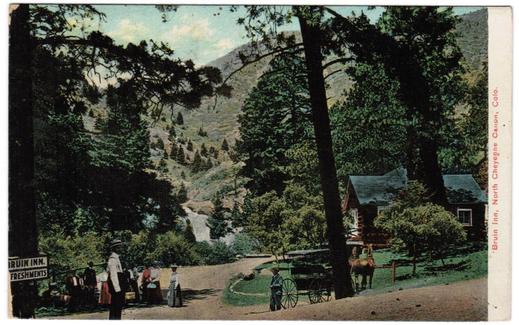 CO, NORTH CHEYENNE CANON - Bruin Inn postcard - B08198