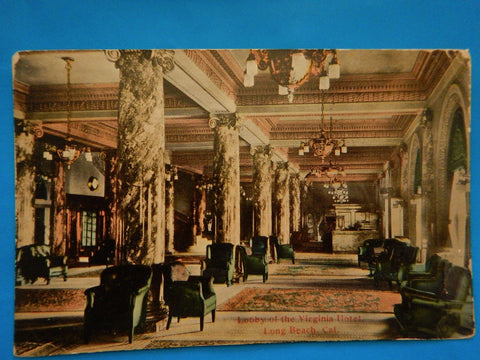 CA, Long Beach - Virginia Hotel lobby postcard - E05066-ca