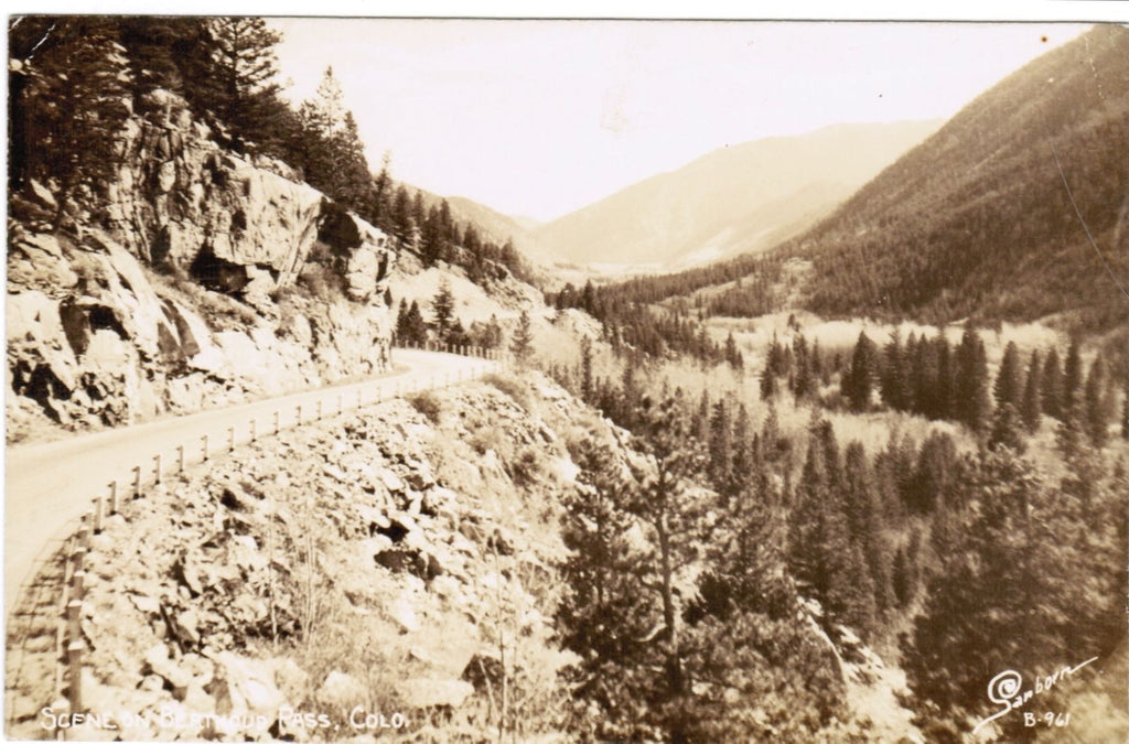 CO, BERTHOUD PASS - scene on - Sanborn B961 RPPC - B06455