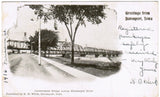 IA, Davenport - Government Bridge across Mississippi - E M White card - D04052