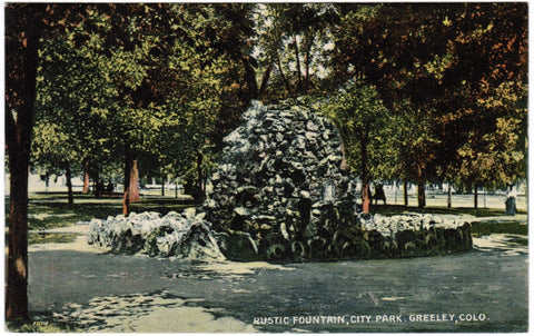 CO, GREELEY - Rustic Fountain postcard - SL2437