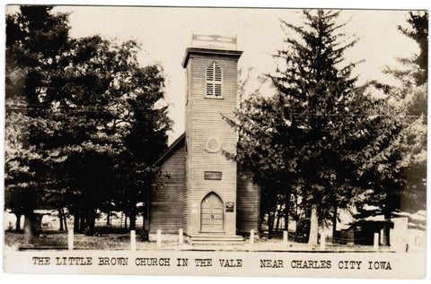 IA, Charles City - Little Brown Church in the Vale - RPPC postcard - R00305