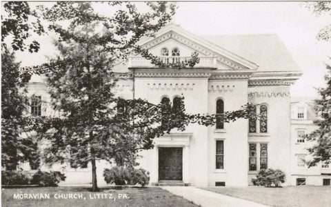 PA, Lititz - Moravian Church - Tecraft Co postcard - A12005