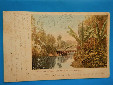 CA, LOS ANGELES - East Lake Park - M Rieder No 522 postcard - A12050
