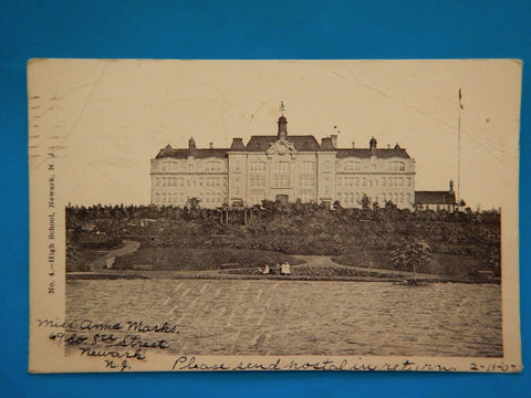NJ, NEWARK - High School postcard - A12258