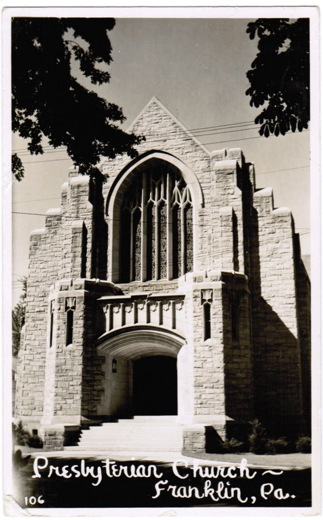 PA, Franklin - Presbyterian Church - Micheners Photo RPPC - w01042
