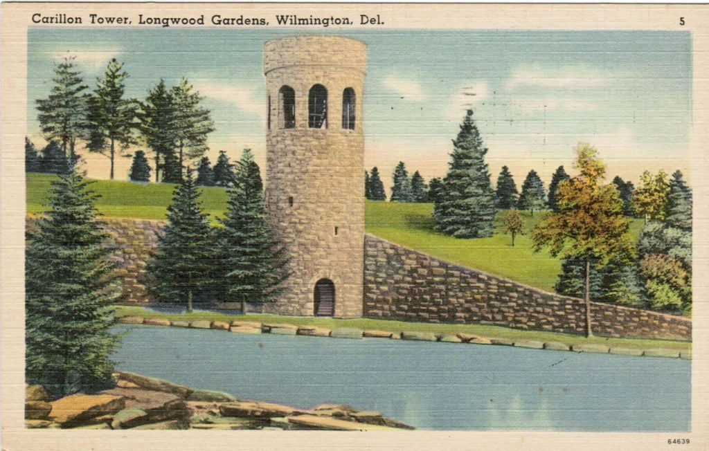 DE, WILMINGTON - Carillon Tower, Longwood Gardens postcard - w00496