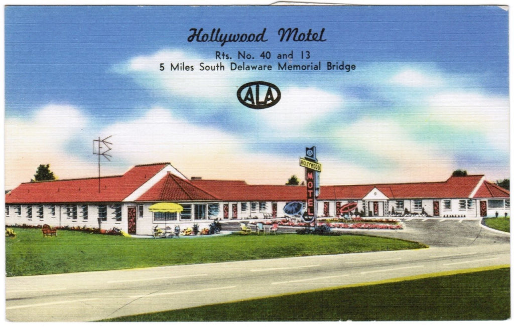 DE, NEW CASTLE - Hollywood Motel postcard - C08548