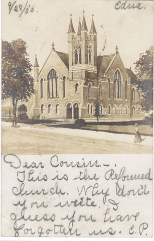 PA, Lehighton - Reformed Church, steeple with 4 peaks RPPC - EP0070