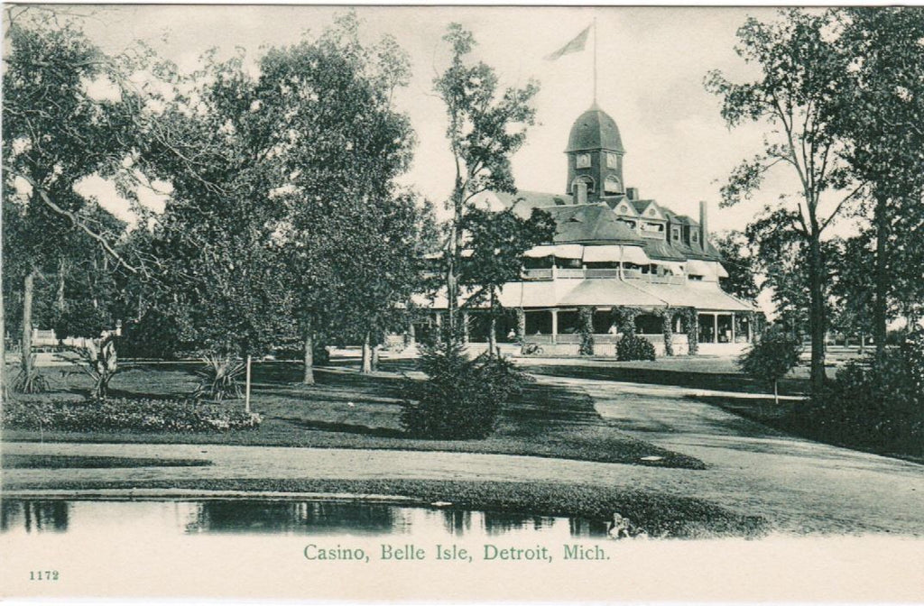 MI, Detroit - Casino at Belle Isle - H L Woehler postcard - I03262