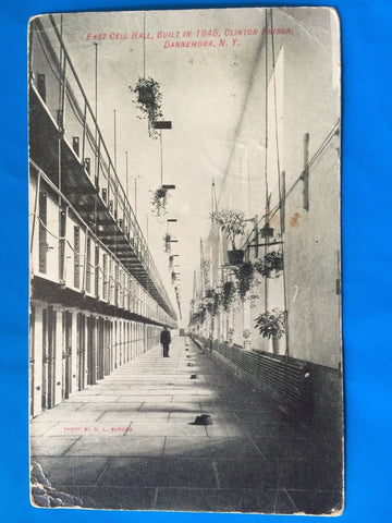 NY, DANNEMORA - Clinton Prison East Cell Hall - N L Burdick Photo - H15035