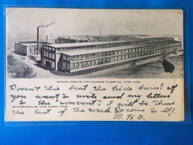 MA, Ayer - Machine Shops of the Chandler Planer Co postcard - H15006