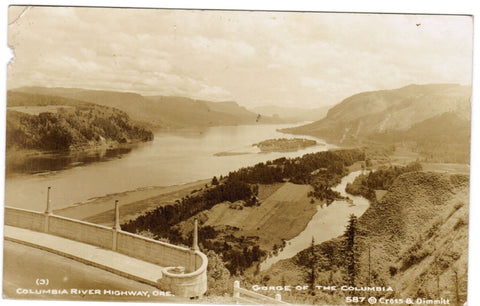 OR, COLUMBIA RIVER HWY - Gorge and Vista - Cross and Dimmitt RPPC - E04003