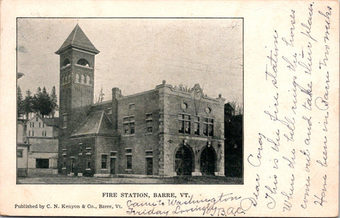 VT, Barre - FIRE STATION - C N Kenyon & Co pub - 800111