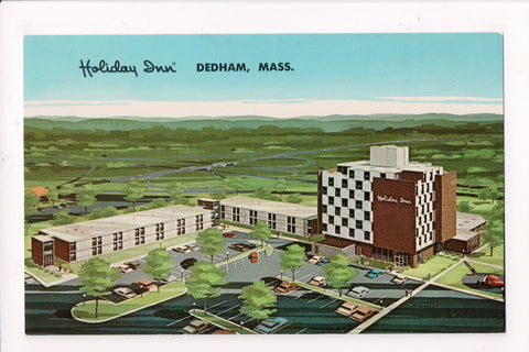MA, Dedham - HOLIDAY INN postcard - US 1 and 128 - 800124