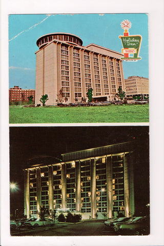 MA, Springfield - HOLIDAY INN postcard - 711 Dwight St, revolving roof top Resta
