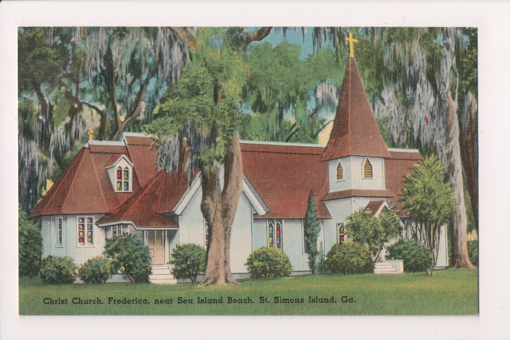 GA, St Simons Island - Christ Church postcard - 801023