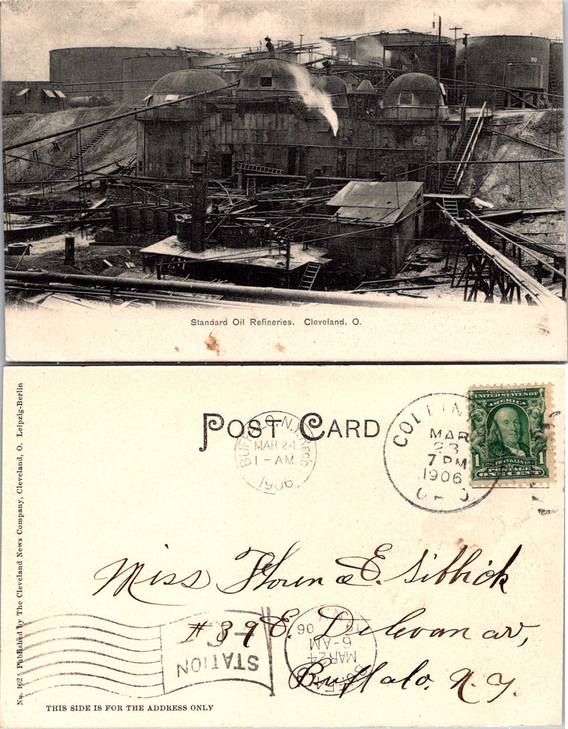 OH, Cleveland - Standard Oil Refineries yard - 1906 postcard - 801062