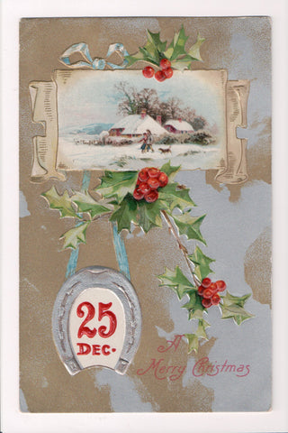 XMAS - A MERRY CHRISTMAS - Dec 25 - Winsch type back - A04029