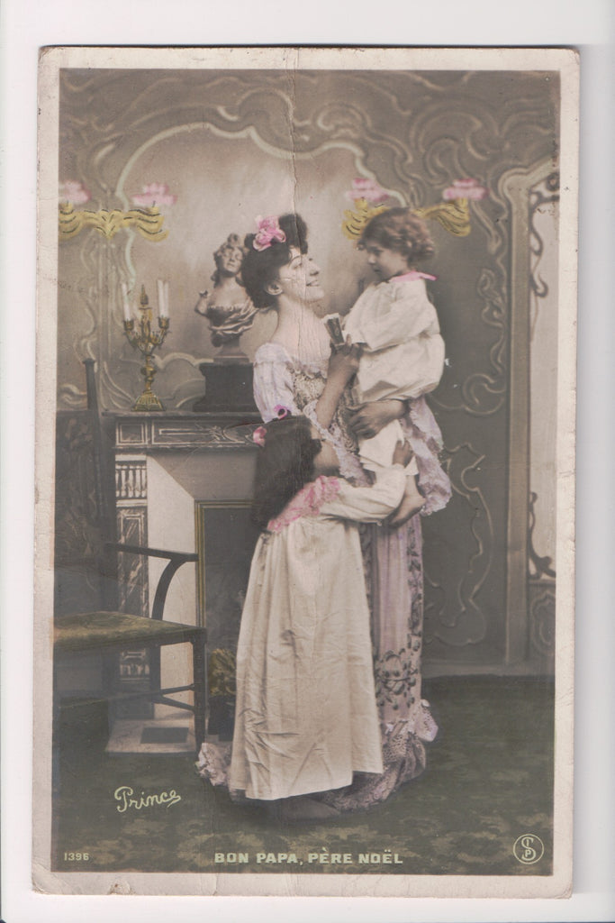 Xmas - Mother and children @1912 - RPPC - BON PAPA PERE NOEL - A04118