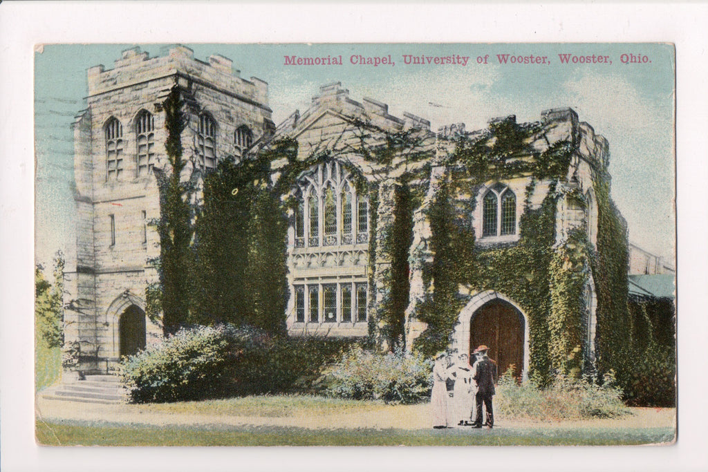 OH, Wooster - MEMORIAL CHAPEL, Univ of Wooster - @1911 postcard - A06133