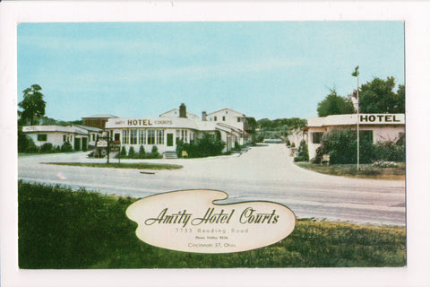 OH, Cincinatti - AMITY HOTEL COURTS - 7733 Reading Road postcard - A06167