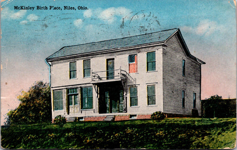 OH, Niles - McKinley Birth Place - 1915 postcard - A06183