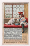 NJ, Newark - 1910 Calendar, girl blowing bubble, dog Advertisement - A06457