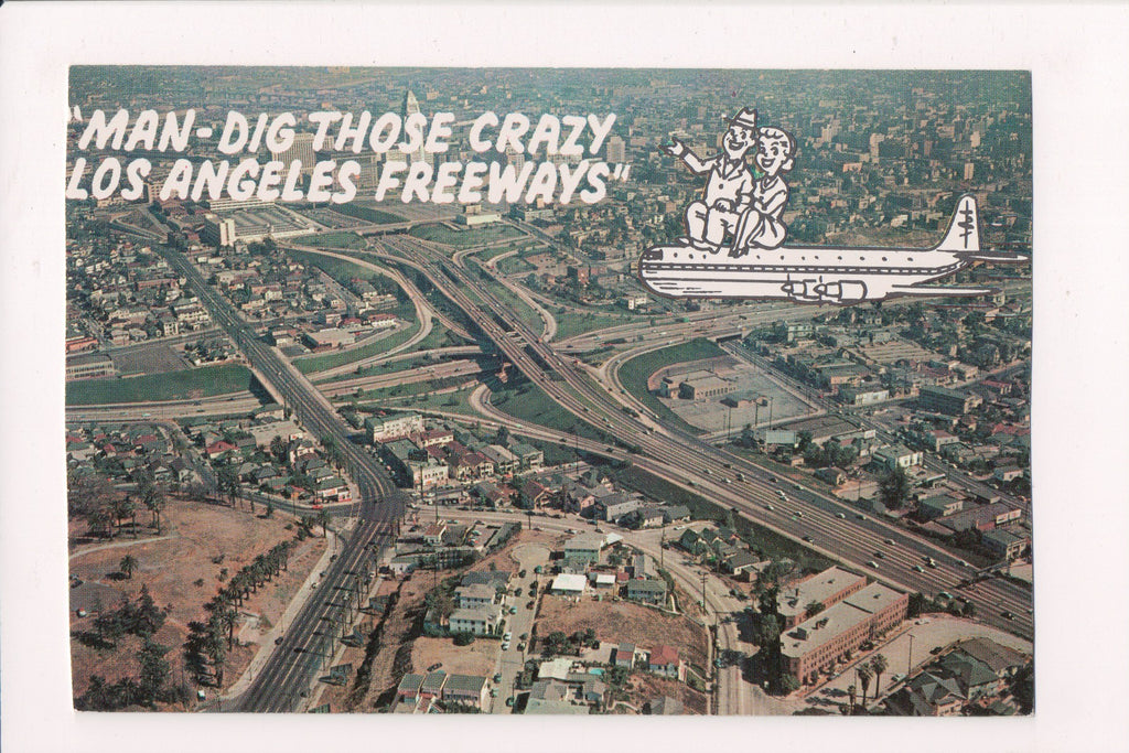 CA, LOS ANGELES - Bird Eye View DIG THOSE CRAZY L A FREEWAYS - A06925