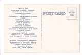 NJ, NEWARK - Friedmans Music Shop - Curt Teich postcard - A06937