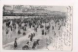 NJ, ATLANTIC CITY - beach scene, full bathing suits postcard - A06941