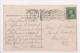 NJ, ARLINGTON - Kearny Ave, Church, Trolly postcard - A06947