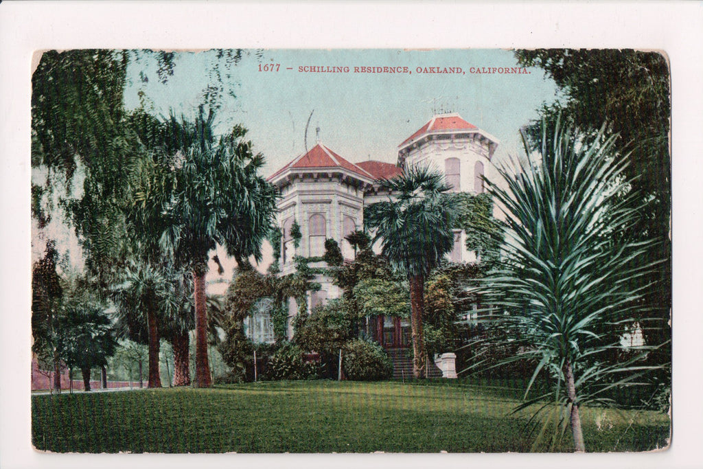 CA, OAKLAND - Schilling Residence - @1909 postcard - A07135