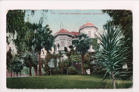 CA, OAKLAND - Schilling Residence - @1909 postcard - A07135