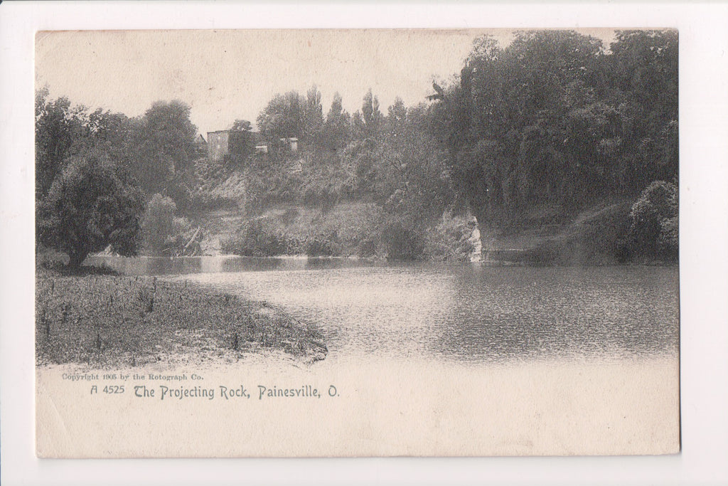 OH, Painesville - PROJECTING ROCK, buildings - Rotograph Co postcard - A07139