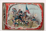 4th of July - Battle of Bunker Hill depiction in a firework - Tuck postcard - A0