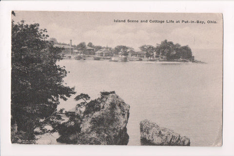OH, Put in Bay - Cottages and Island Scene - vintage postcard - A07166