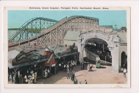 MA, Nantasket Beach - Paragon Park - Giant Coaster entrance - A07353
