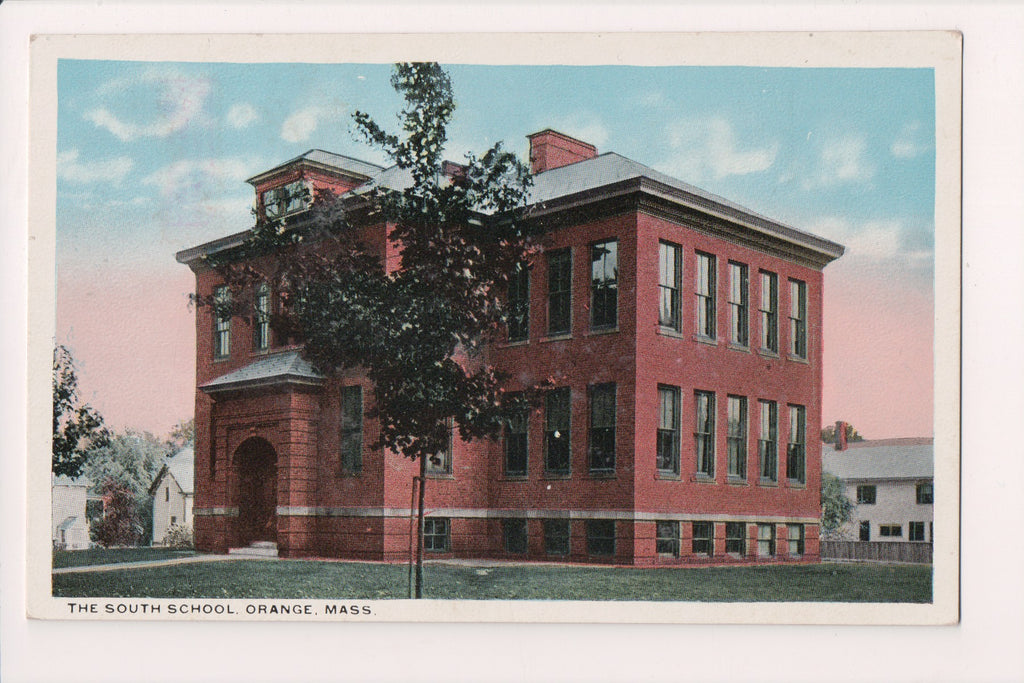 MA, Orange - South School postcard - A09058