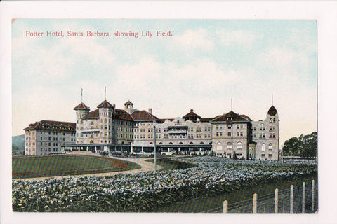 CA, SANTA BARBARA - Potter Hotel, Lily Field postcard - A10046