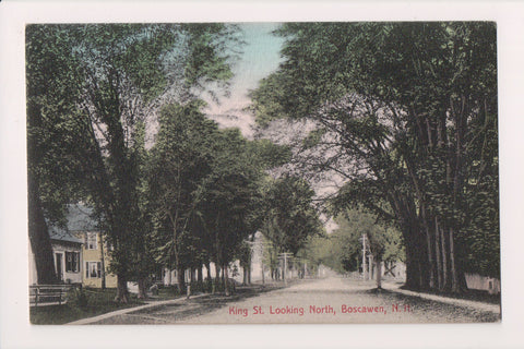 NH, Boscawen - King St looking north - vintage postcard - A10061