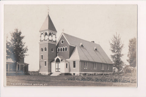 VT, MILTON - Trinity Church - RPPC postcard - A10084