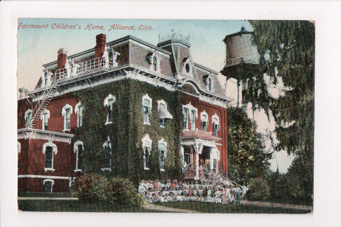 OH, Alliance - Fairmount Childrens Home, water tower - @1912 postcard - A12004