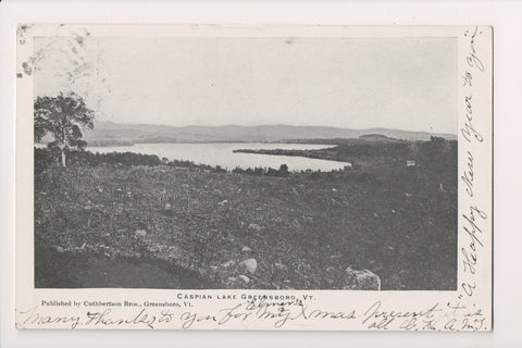 VT, Greensboro - Caspian Lake and shoreline - 1907 postcard - A10142