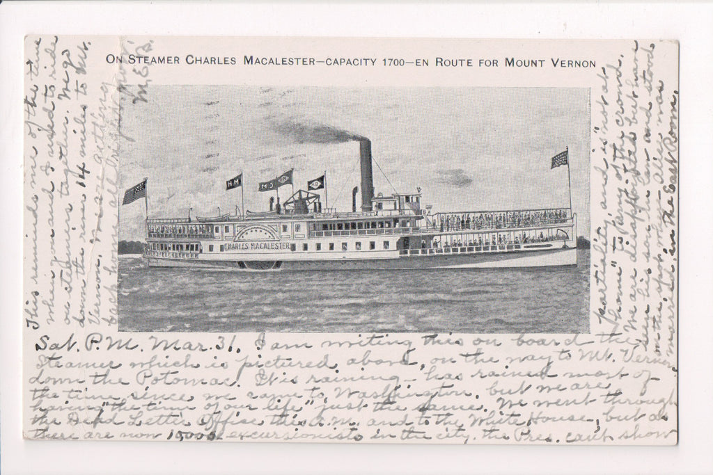 Ship Postcard - CHARLES MACALESTER @1906 - A12176