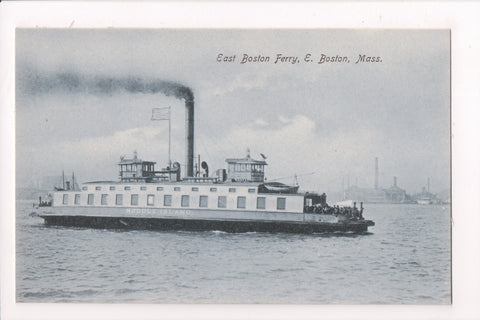 Ship Postcard - EAST BOSTON - Ferry, NOODLE ISLAND - A12178