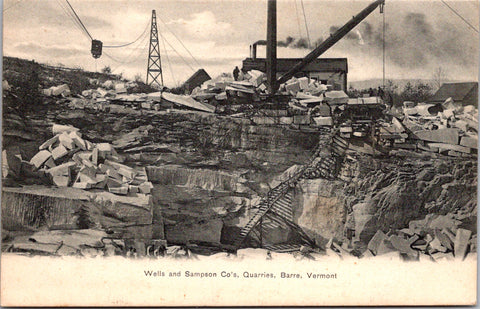 VT, Barre, Wells and Sampson Co Quarries, building, interior items - A12183