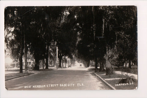 FL, DADE CITY - West Meridian St - Kenfield 1930 RPPC - A12243