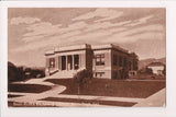 CA, Santa Paula - Dean Hobbs Blanchard Library - Mitchell postcard - A12273