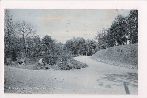 CT, MERIDEN - Hubbard Park Entrance @1911 postcard - A12275